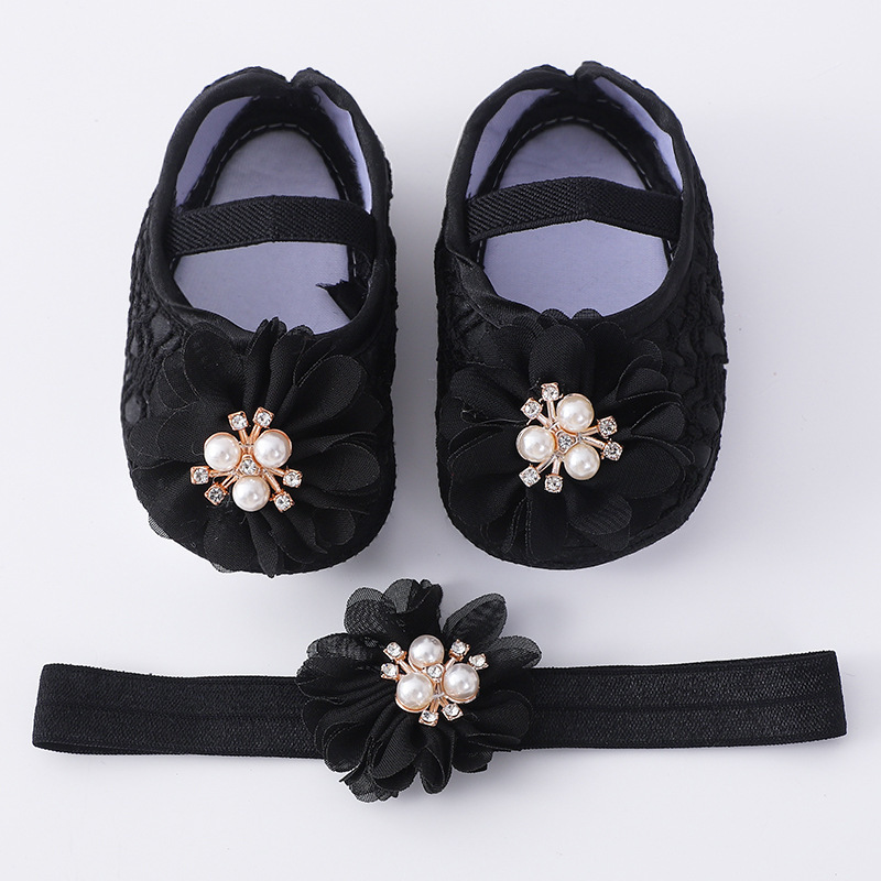 BABY SHOES WITH HEAD BAND P017