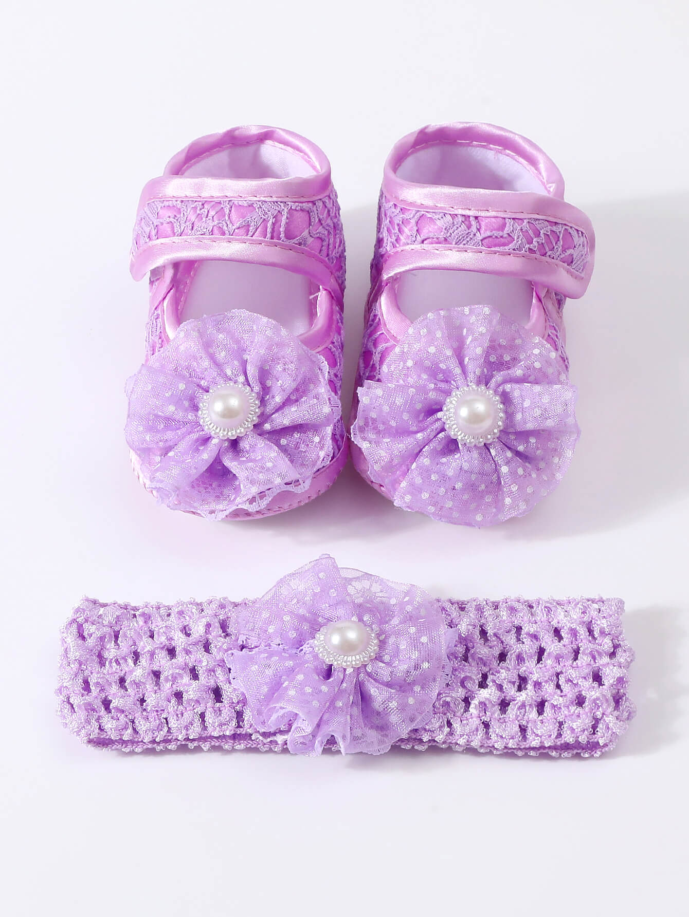 BABY SHOES WITH HEAD BAND P025