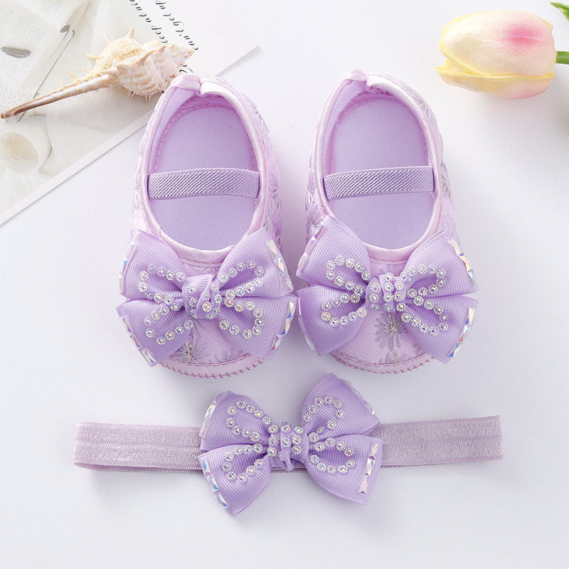 BABY SHOES WITH HEAD BAND P019